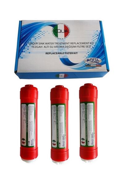 Aqua 12 Inç Inline 3 Lü Kapsül Filtre Seti