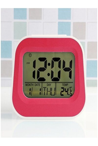 hitteknoloji Dijital Alarmlı Masa Saati Led Işıklı Karanlık Sensörlü Masa Saati