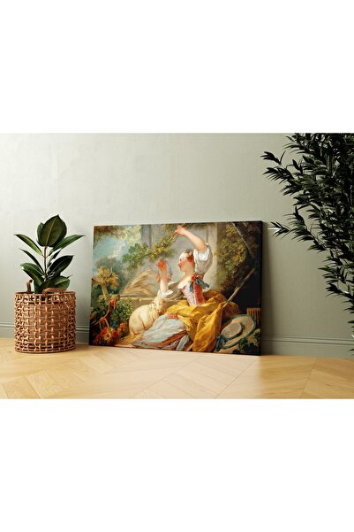 Carmen Jean Honore Fragonard - The Shepherdess Kanvas Tablo