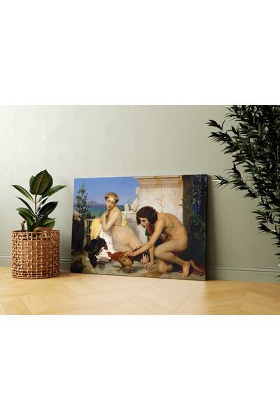 Carmen Jean Leon Gerome - Horoz Dövüşü Manzara Kanvas Tablo