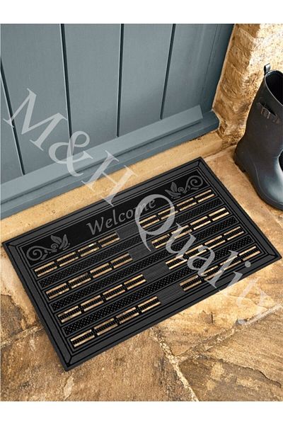 M&H Quality Welcome Summer Door Mat Black Color