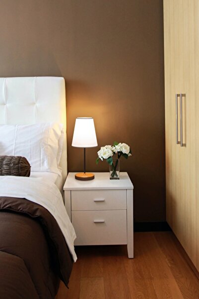 BY-LAMP Table Lamp Gift Lampshade Lamp Bedroom Lamp Gold Body White Hat Bedside Lighting