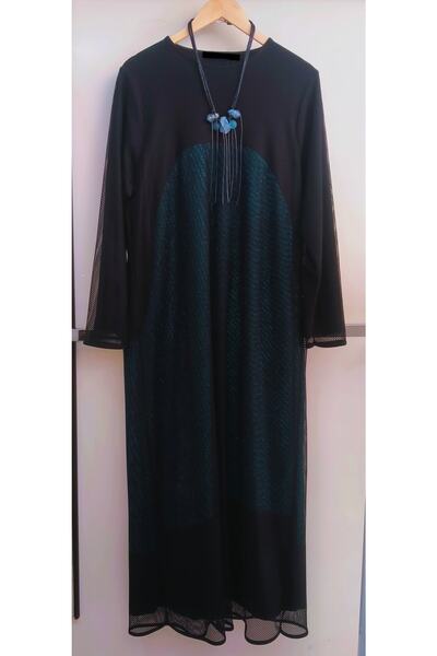 N.Y.YILDIZ Rochie de seară pentru mama, cu sclipici în interior, din bumbac pieptănat, cu plasă în exterior, mărime mare