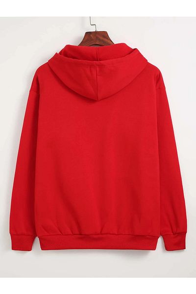 ALİKA Unisex Los Angeles Kangaroo Pocket Oversize Hooded Sweatshirt