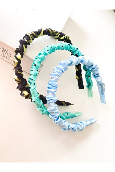 CSR AKSESUAR طقم تاج ساتان كلاسيكي مكون من 3 قطع