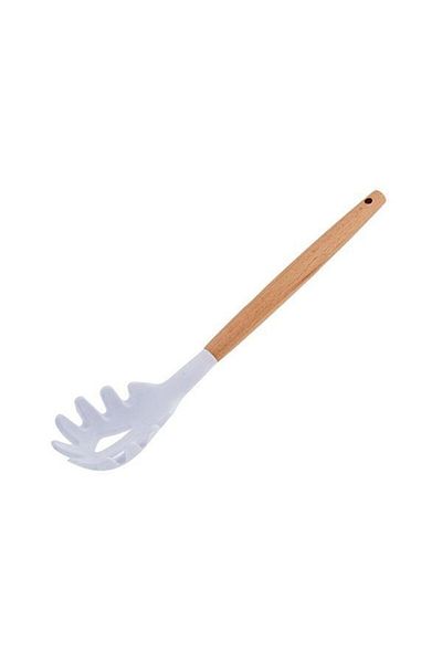 Senin Dükkanın Bamboo Handle Silicone Pasta, Salad Spoon Cream