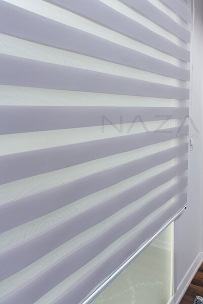 Naza Gri Zebra Perde 210x200 Cm Alüminyum Kasa