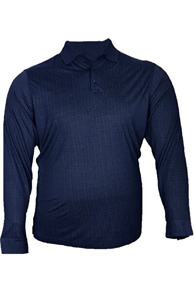 Grand Lavita Büyük Beden Polo Yaka Mevsimlik Sweatshirt