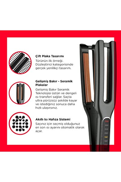 Revlon One Step Çift Plakalı Saç Düzleştirici RVST2204E