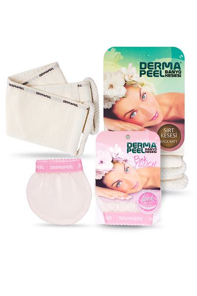 Dermapeel Back Scrub + Pink Touch Face Scrub Set