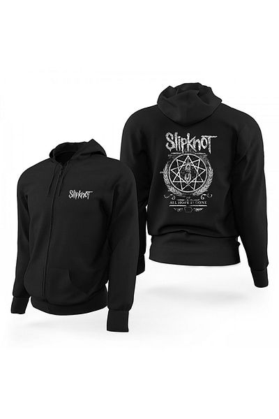 Z zepplin Φούτερ με κουκούλα Slipknot Wreath Black Zippered Limited Edition