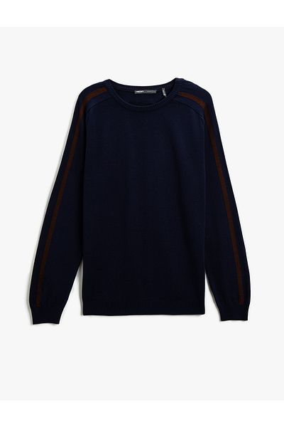 Koton Embroidered Sweater Crew Neck