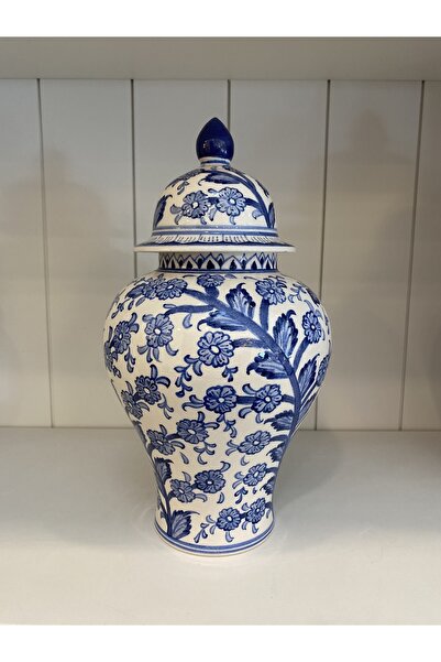 Dekordan House Bleu Blanc Küp