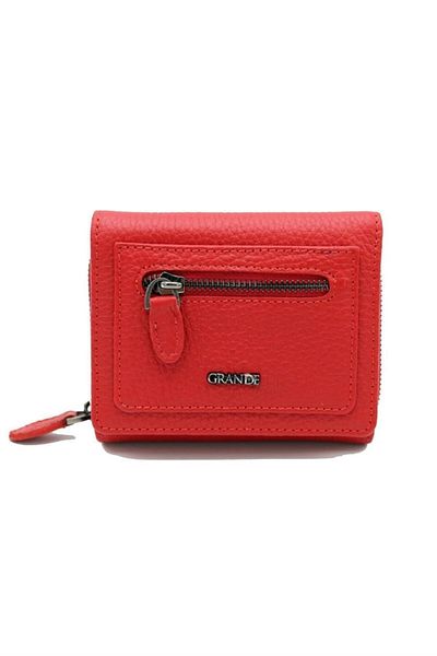 Grande 2744 - Red Real Leather Women's Wallet - Standard - St02775-14141