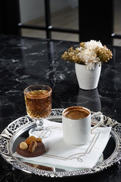 caka home design منديل كوكتيل مكون من 6 قطع أليس كريم جليتر