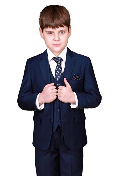 SIRRI Costum 3 piese pentru băiat bleumarin