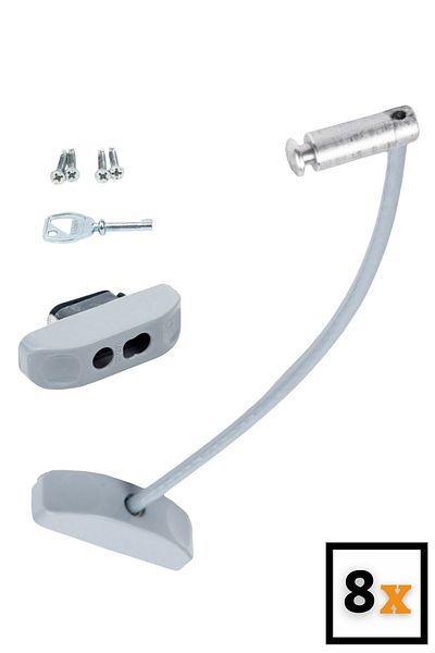 Evene Window Child Lock Window Lock Glass Lock Safety Child Lock Chain Lock 8 Pieces Gray