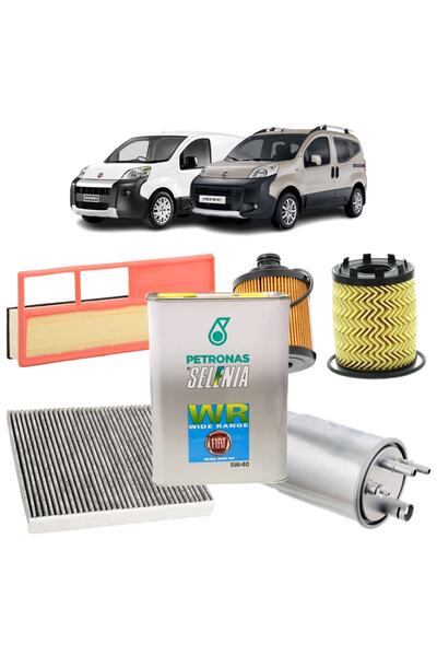 Genel Markalar Fiat Fiorino 4plus Karbon Filtre Bakım Seti Euro 4 1.3 Jtd Multijet Selenia Petronas Yağlı 2007-2011