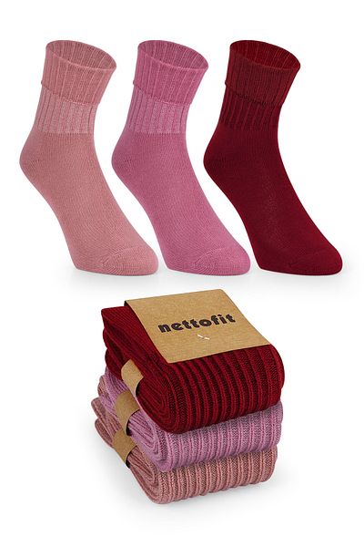 nettofit Зимни дамски вълнени спални чорапи от 3 части Soft Touch
