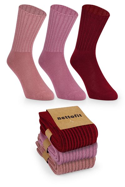 nettofit Зимни дамски вълнени спални чорапи от 3 части Soft Touch
