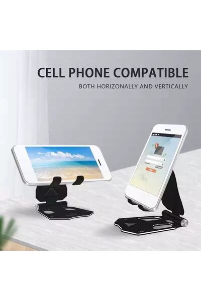 MECFC Βάση επιτραπέζιου στήριγμα κινητού τηλεφώνου από κράμα αλουμινίου Πτυσσόμενη βάση