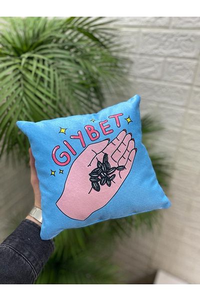 by ballı biocotton Humorous Cute Gift Tiny Throw Pillow 28x28 Digital Printing