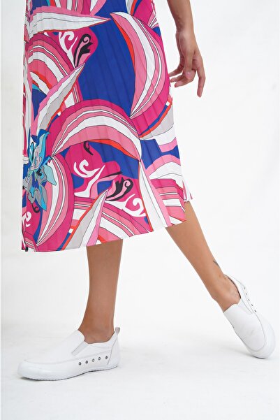 Deripabuc Genuine Leather White Women's Leather Casual Shoes Trc-0502