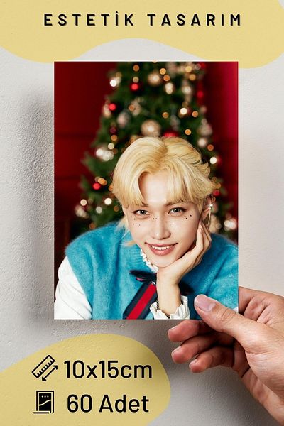 Postifull Σετ αφίσας Stray Kids K-pop - 60 τεμαχίων, 10cm*15cm, Σετ κολάζ με αυτοκόλλητη πλάτη