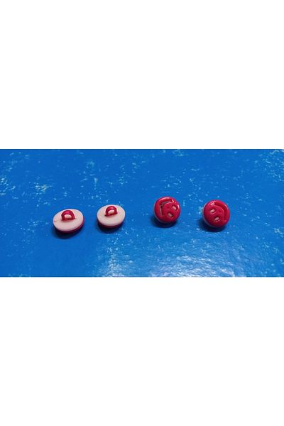 Benim Marifetlerim Smiling Face Fuchsia Baby Button 7 Pieces