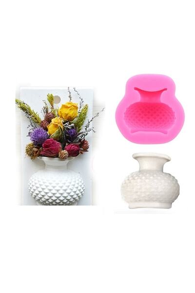 morlalem m Pano Süsü 4cm Mini Yarım Saksı Silikon Kalıp K-526