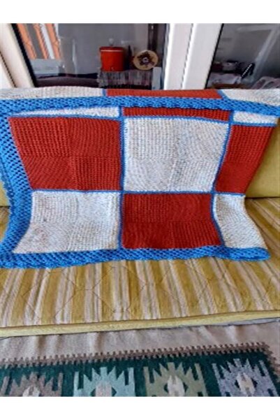 MORE HOME Tek Kişilik Şiş & Yün Örgüsü Tivi Battaniyesi 110*185
