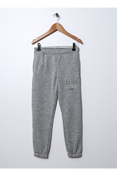 Aeropostale Lastikli Paça Gri Melanj Kız Çocuk Eşofman Altı 22wag17