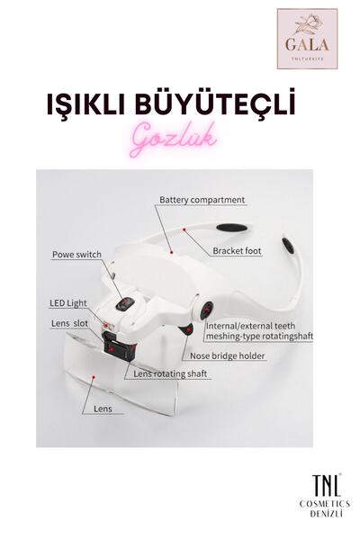 Tnl Professional Tırnak Ürünleri Ipek Kirpik Işıklı Büyüteçli Gözlük