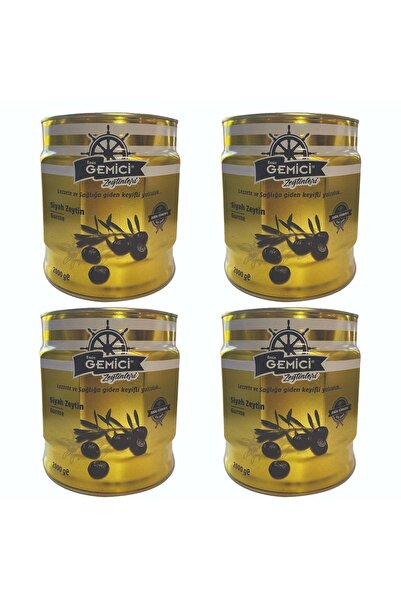 Gemici Zeytin Gemici Gurme Siyah Zeytin ( 201-230 Xl Kalibre ) 2 Kg X 4 Teneke = 8 Kg
