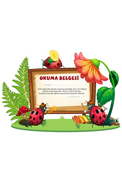 TELLGRAF REKLAM HİZMETLERİ Okullar Için Okuma Belgesi(a4 - 12 Ad)