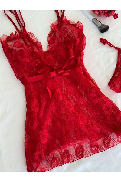 MH Moony Homewears Red Paradise hálóing fehérnemű szett