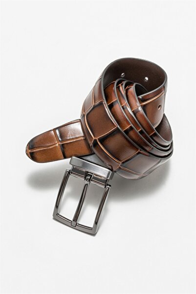 Elle Shoes Kahve Deri Erkek Kemer