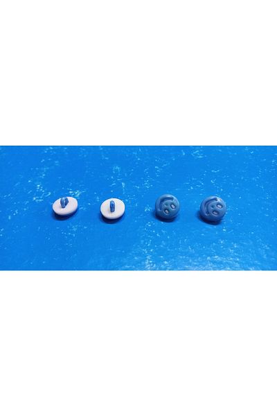 Benim Marifetlerim Smiling Face Blue Baby Button 7 Pieces