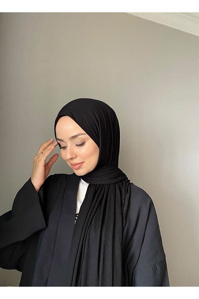 erasra class Combed Cotton Solid Color Shawl Black Color