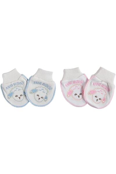 Dodo Baby Kız Bebek Pembe Kuzu Nakışlı Eldiven