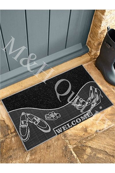 M&H Quality Welcome Summer Door Mat Gray Color