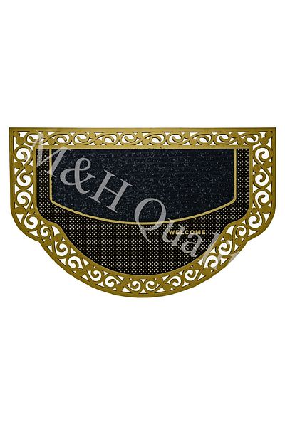 M&H Quality Half Moon Model Welcome Summer Door Mat Gold Color