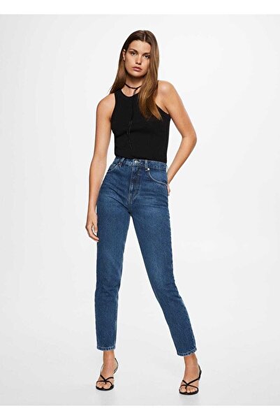 DRC trend Емілі Темно-сині джинси з лікрами, Mom Fit, на блискавці