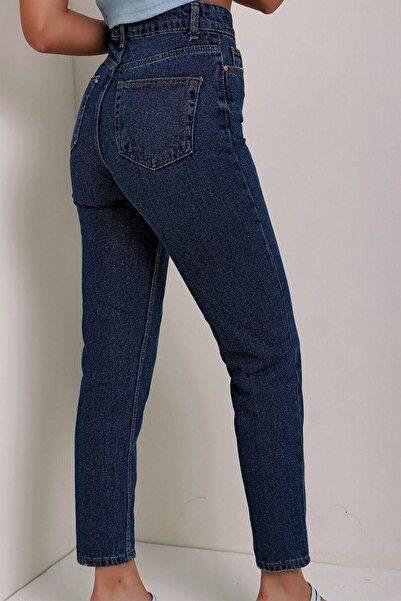 DRC trend Kalhoty Otilia Dark Blue Lycra Mom Jean