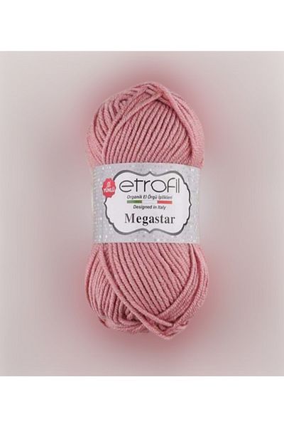 Etrofil Megastar 73142 Dried Rose 25% Wool Blended Thick Thread Cardigan Vest Scarf Beanie Thread