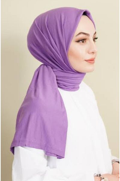 HAR-UM Ticaret Hijab Women's Combed Cotton Shawl Lilac