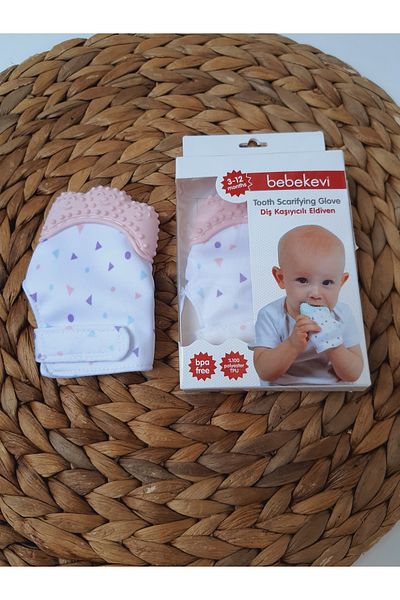 PİLEKİ BABY واقي الفم، قفاز عضاضة (صوت حفيف) وشريط فيلكرو قابل للتعديل