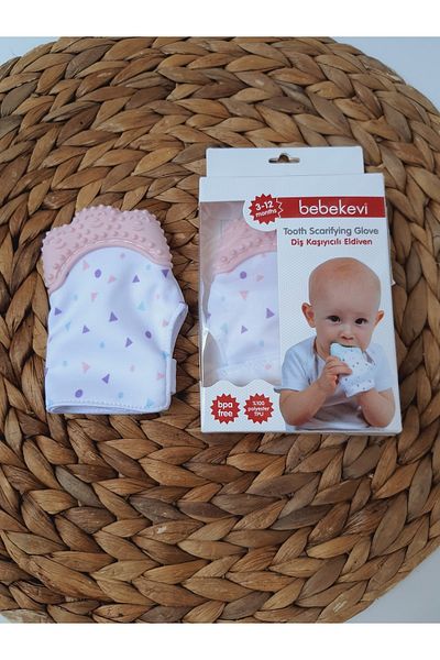 PİLEKİ BABY واقي الفم، قفاز عضاضة (صوت حفيف) وشريط فيلكرو قابل للتعديل