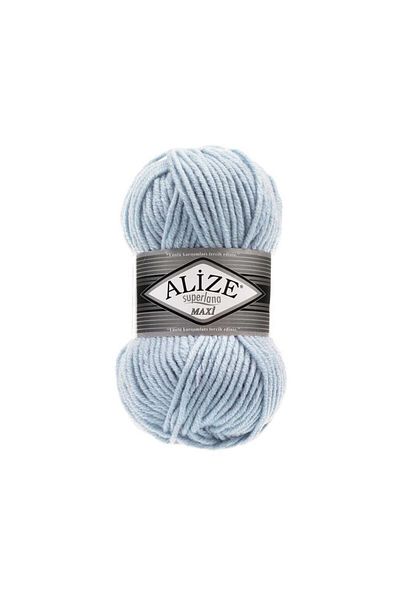 Alize Süperlana Maxi Χοντρό Πλεκτό Σχοινί 5 τεμαχίων Ανοιχτό Μπλε 480