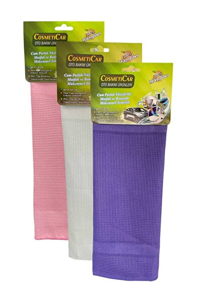 Cosmeticar 3 Lü Oto Cam Bezi Mikrofiber